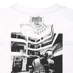 The MESH TRACK CREW NECK WHITE available online with global shipping, and in PAM Stores Melbourne and Sydney.