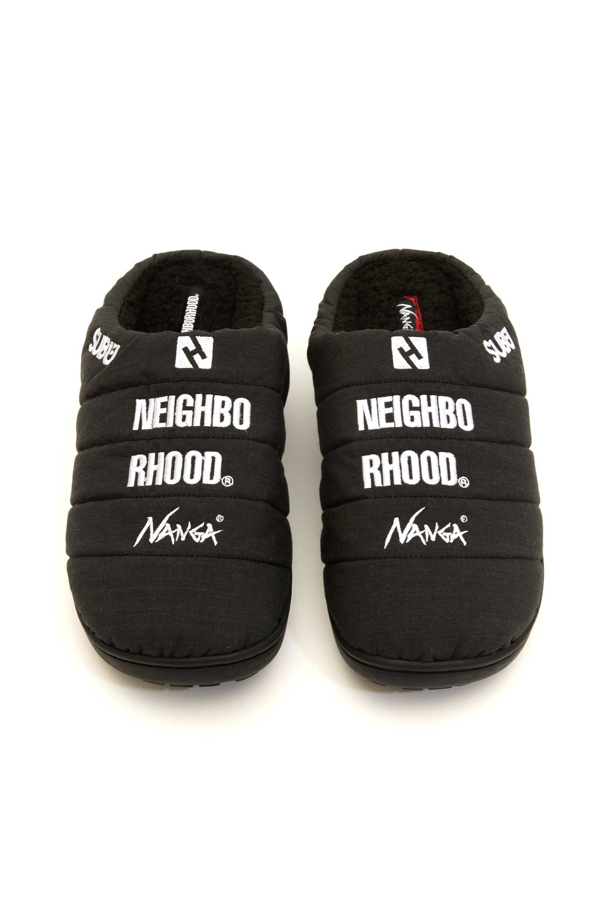 The NEIGHBORHOOD - NH X NANGA X SUBU TAKIBI SANDALS  available online with global shipping, and in PAM Stores Melbourne and Sydney.