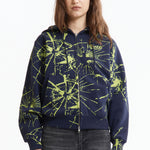 The Shattered Zip Hoodie Navy available online with global shipping, and in PAM Stores Melbourne and Sydney.