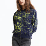 The Shattered Zip Hoodie Navy available online with global shipping, and in PAM Stores Melbourne and Sydney.