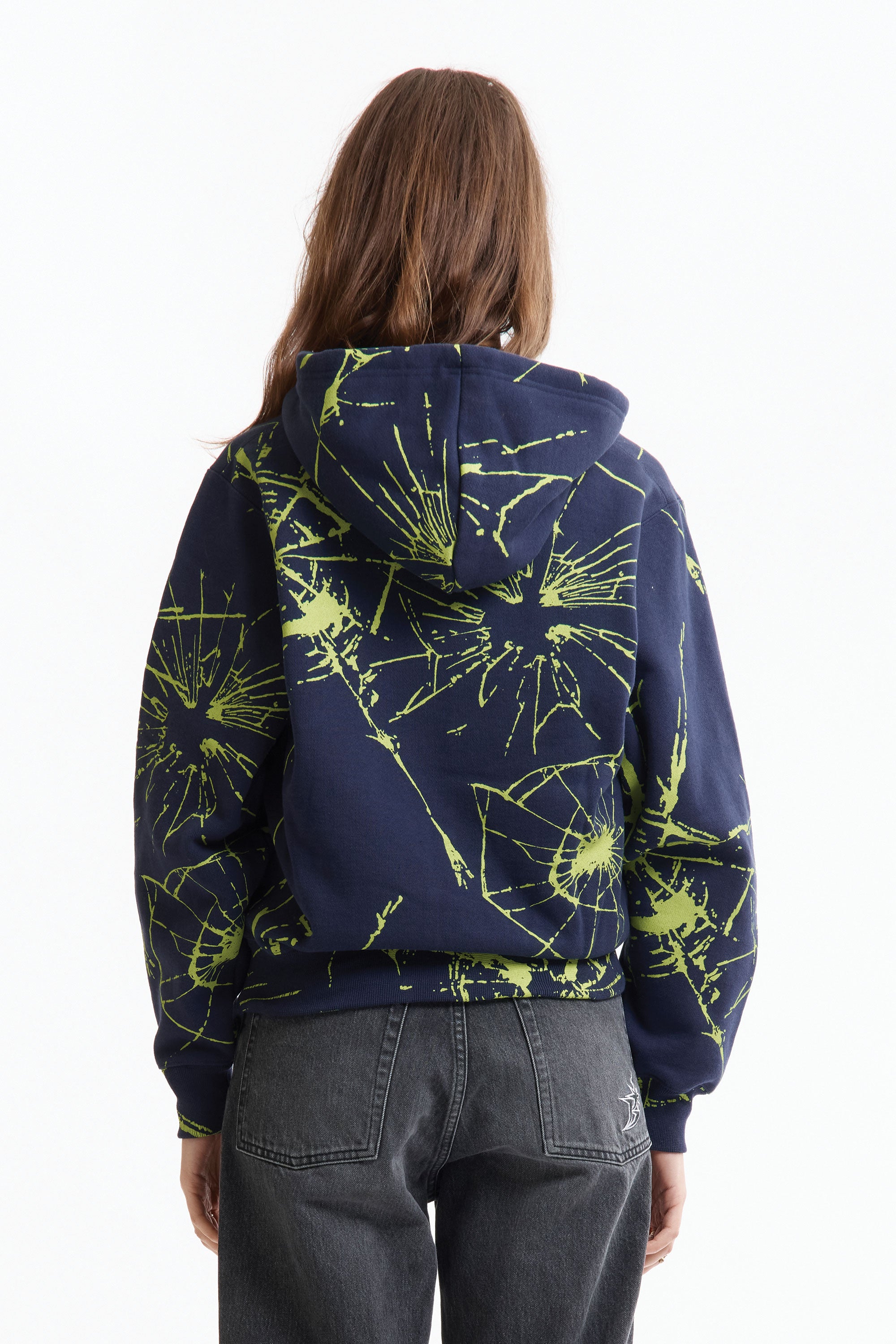 The Shattered Zip Hoodie Navy available online with global shipping, and in PAM Stores Melbourne and Sydney.