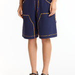 The SUMMER PG1 DOUBLE KNEE SHORTS NAVY available online with global shipping, and in PAM Stores Melbourne and Sydney.