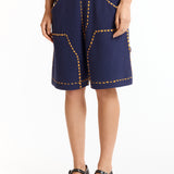 The SUMMER PG1 DOUBLE KNEE SHORTS NAVY available online with global shipping, and in PAM Stores Melbourne and Sydney.