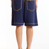 The SUMMER PG1 DOUBLE KNEE SHORTS NAVY available online with global shipping, and in PAM Stores Melbourne and Sydney.