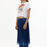 The NAVY LINGERIE TROUSER available online with global shipping, and in PAM Stores Melbourne and Sydney.
