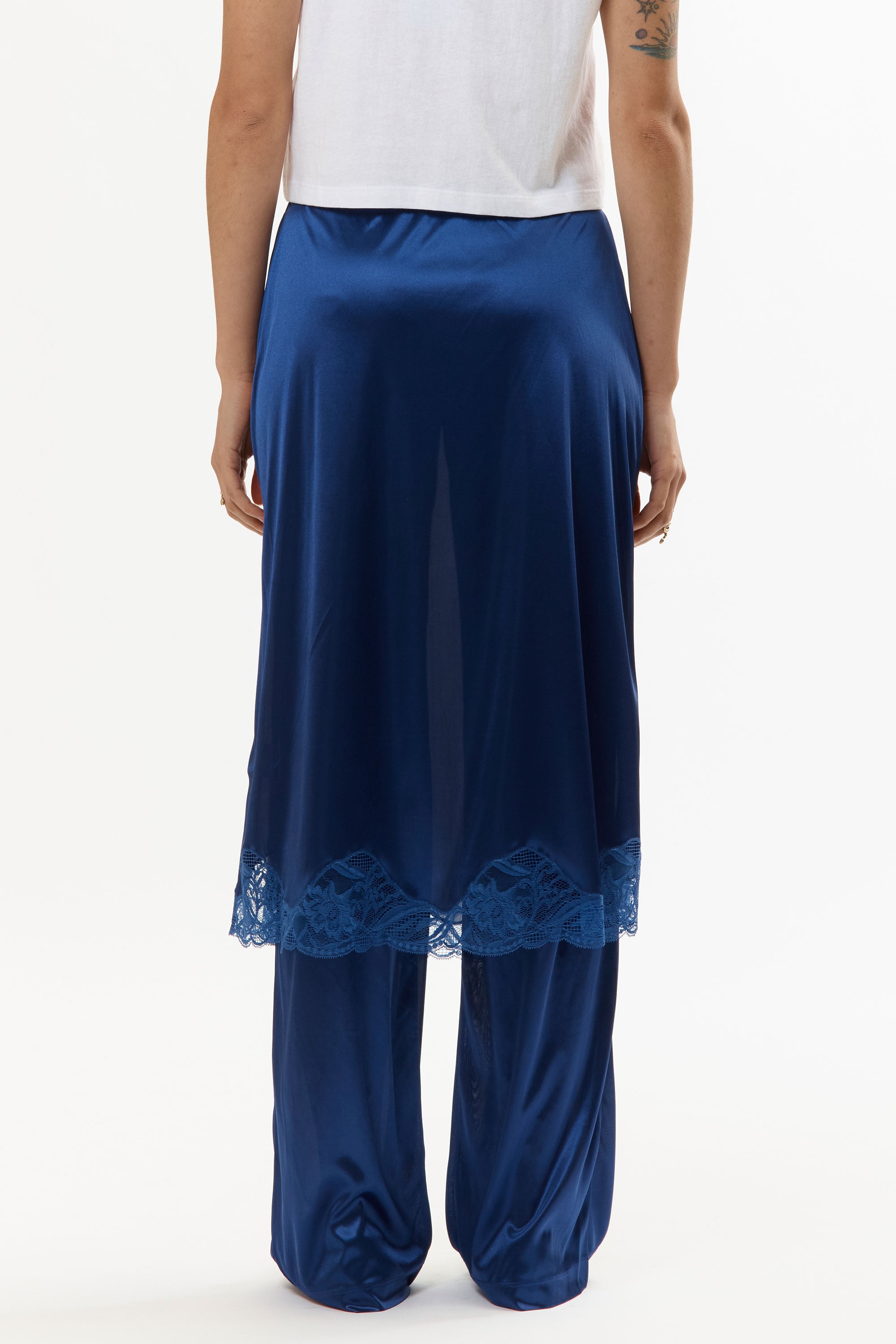 The NAVY LINGERIE TROUSER available online with global shipping, and in PAM Stores Melbourne and Sydney.