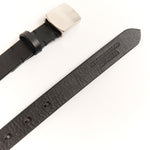The LEATHER BELT NARROW BLACK available online with global shipping, and in PAM Stores Melbourne and Sydney.