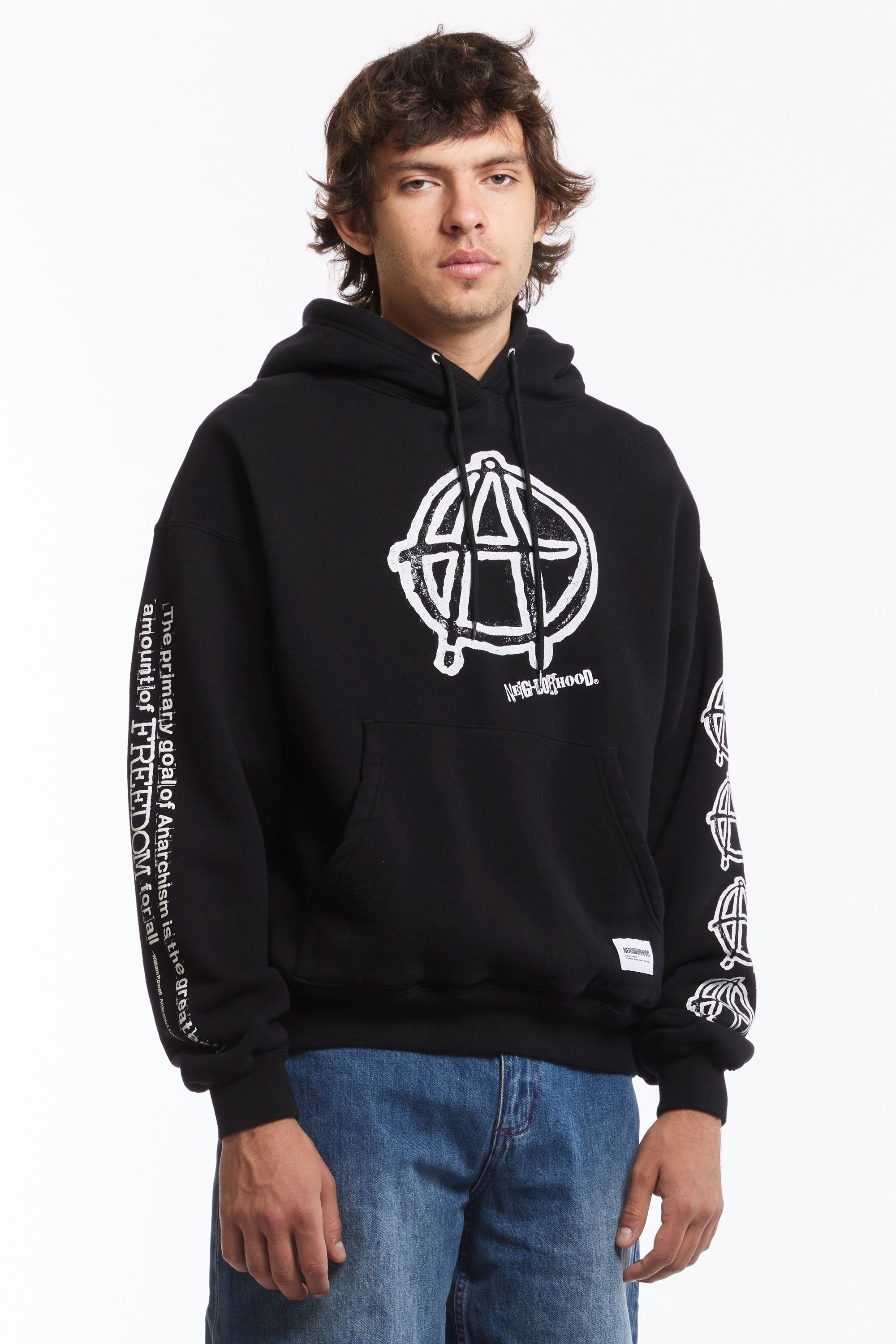 The NH X ANARCHIC ADJUSTMENT . SWEAT HOODIE LS BLACK available online with global shipping, and in PAM Stores Melbourne and Sydney.