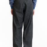 The SS26 DENIM TUCK PANTS BLACK available online with global shipping, and in PAM Stores Melbourne and Sydney.