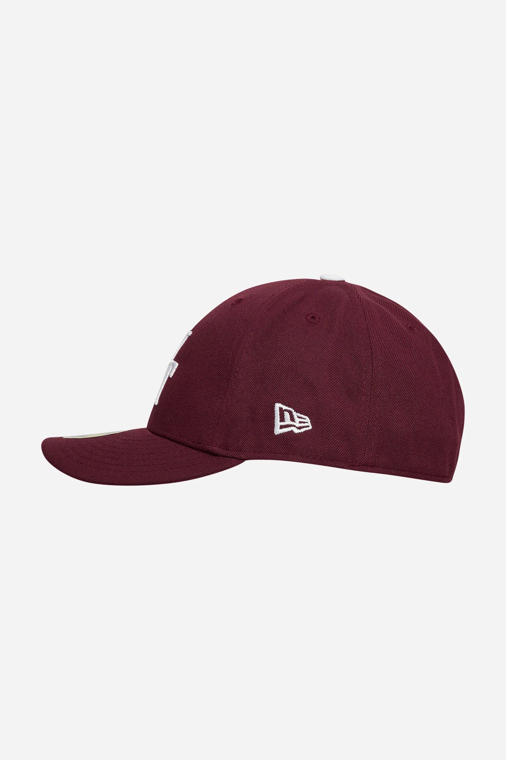 The New Era 59 Fifty Low Profile WT Cap Burgundy available online with global shipping, and in PAM Stores Melbourne and Sydney.