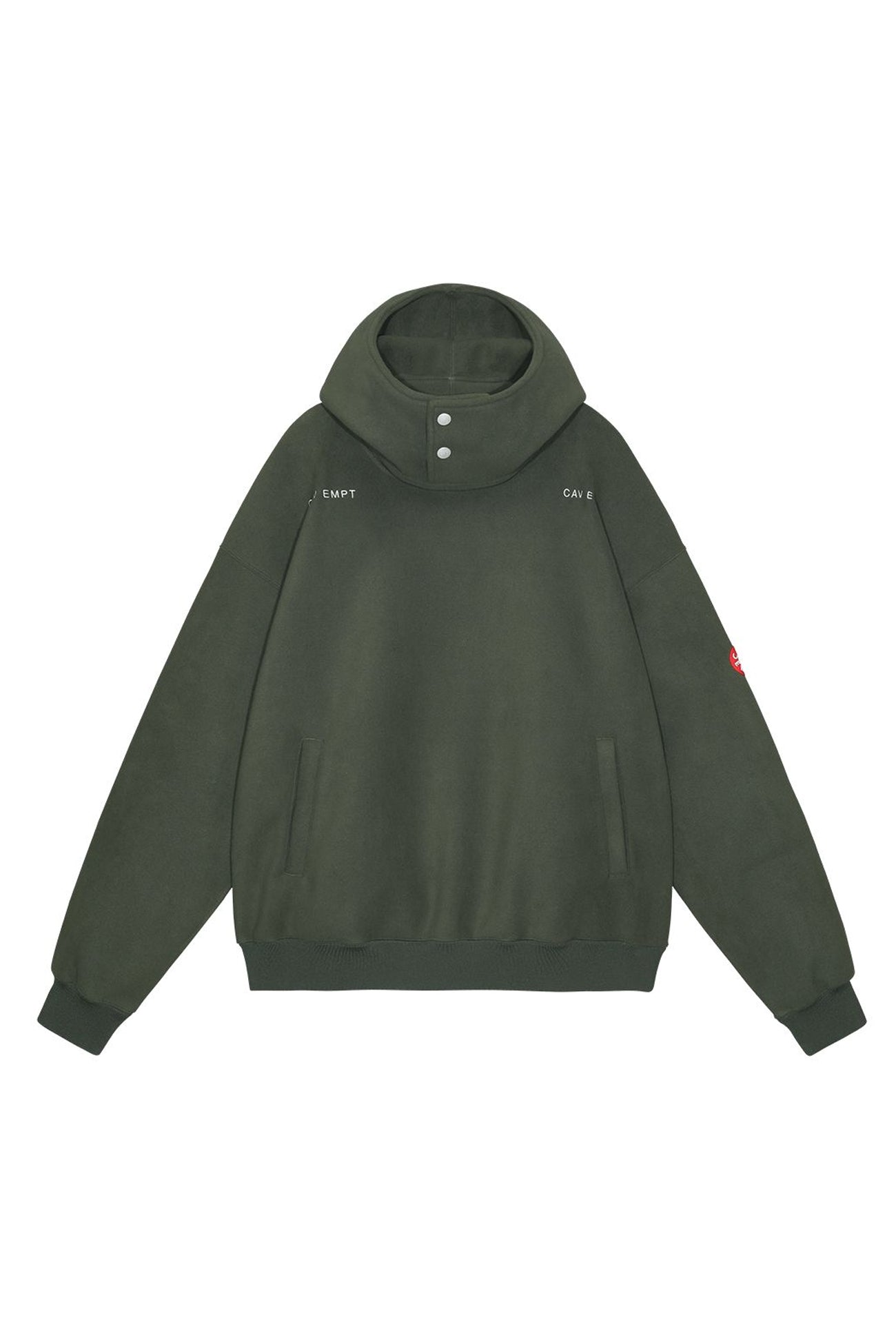 The NECK SNAP FLEECE HOODY  available online with global shipping, and in PAM Stores Melbourne and Sydney.