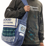 The NEWSPAPER SHOULDER BAG MOD BLUE available online with global shipping, and in PAM Stores Melbourne and Sydney.