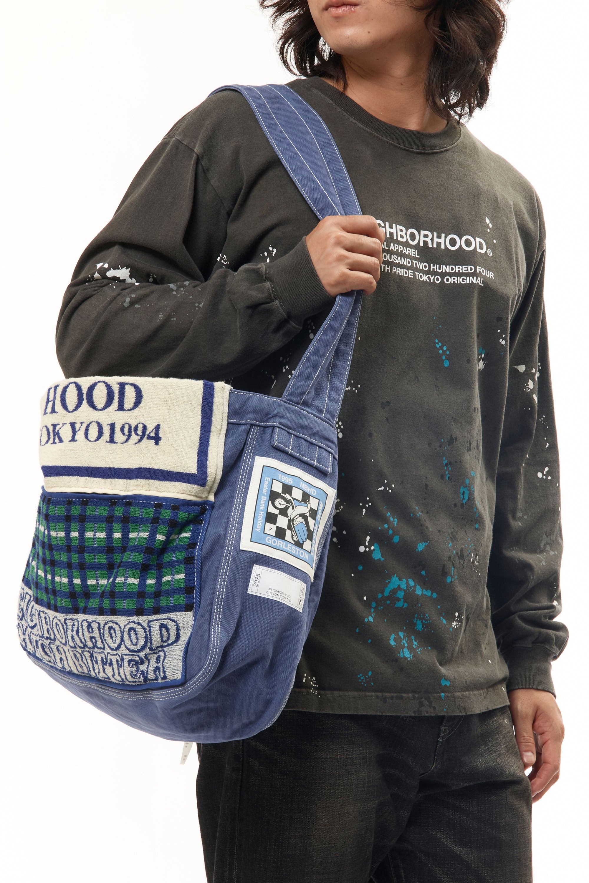 The NEWSPAPER SHOULDER BAG MOD BLUE available online with global shipping, and in PAM Stores Melbourne and Sydney.