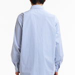 The SS26 NH STRIPE SHIRT LS BLUE available online with global shipping, and in PAM Stores Melbourne and Sydney.