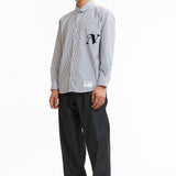The SS26 NH STRIPE SHIRT LS BLACK available online with global shipping, and in PAM Stores Melbourne and Sydney.