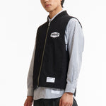 The SS26 ZIP WORK VEST BLACK available online with global shipping, and in PAM Stores Melbourne and Sydney.