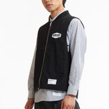 The SS26 ZIP WORK VEST BLACK available online with global shipping, and in PAM Stores Melbourne and Sydney.