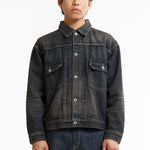 The SS26 WASHED DENIM TYPE-2 JACKET BLACK available online with global shipping, and in PAM Stores Melbourne and Sydney.