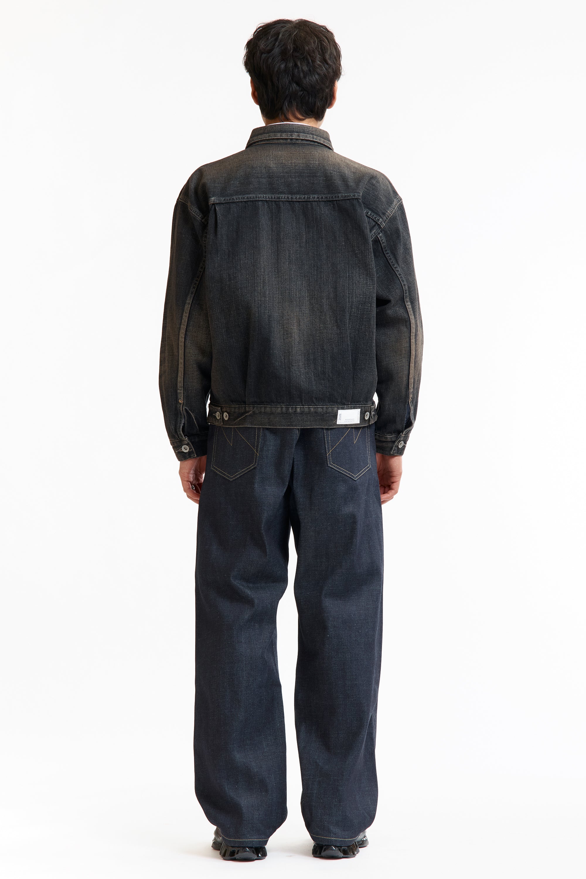 The SS26 WASHED DENIM TYPE-2 JACKET BLACK available online with global shipping, and in PAM Stores Melbourne and Sydney.