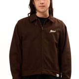 The ZIP WORK JACKET BROWN available online with global shipping, and in PAM Stores Melbourne and Sydney.