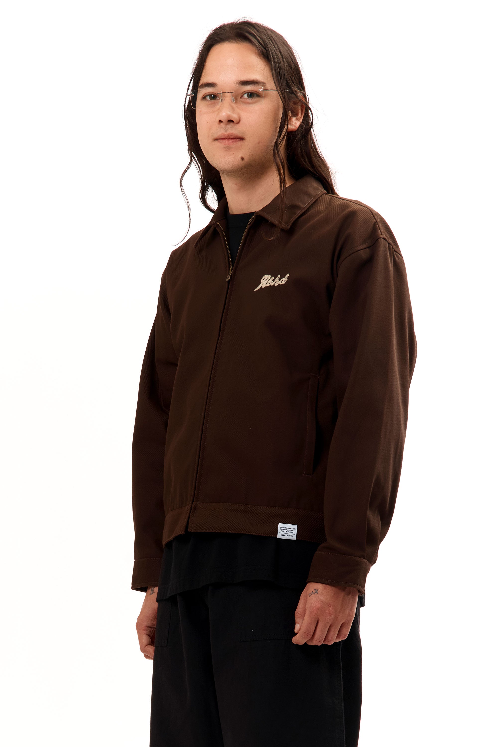 The ZIP WORK JACKET BROWN available online with global shipping, and in PAM Stores Melbourne and Sydney.
