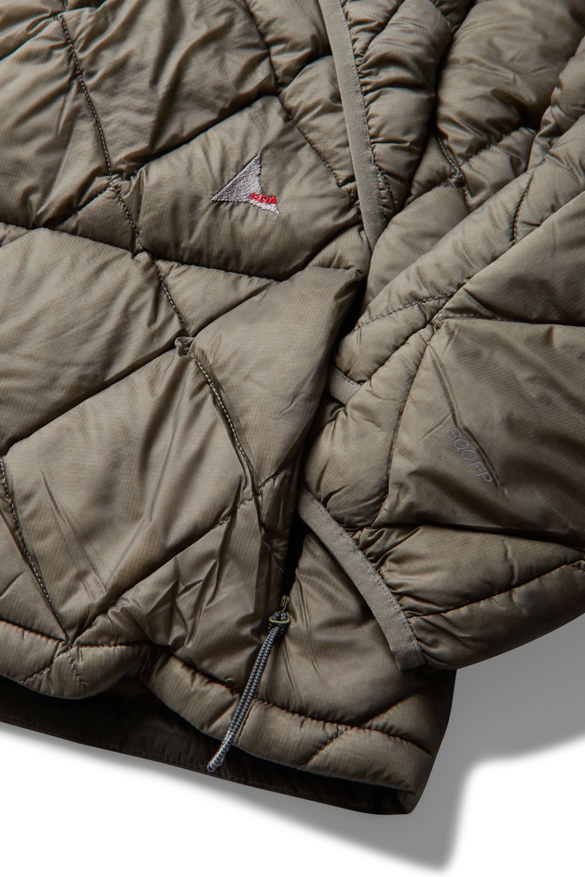 The Nuna 800 Fill Power Hooded Down Jacket Sage Green available online with global shipping, and in PAM Stores Melbourne and Sydney.