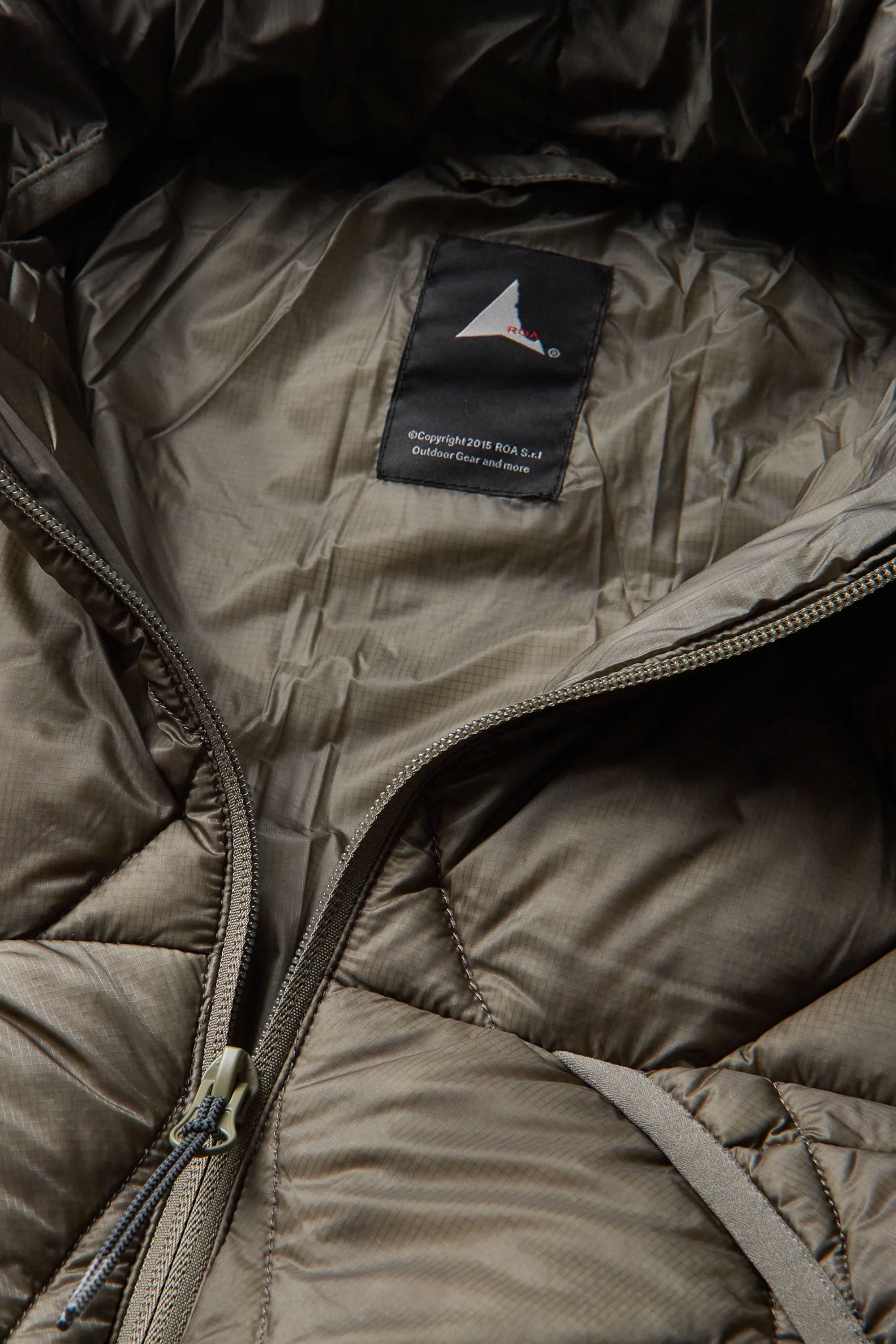 The Nuna 800 Fill Power Hooded Down Jacket Sage Green available online with global shipping, and in PAM Stores Melbourne and Sydney.