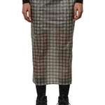 The Nia See Through Printed Check Mid Skirt available online with global shipping, and in PAM Stores Melbourne and Sydney.