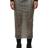 The Nia See Through Printed Check Mid Skirt available online with global shipping, and in PAM Stores Melbourne and Sydney.