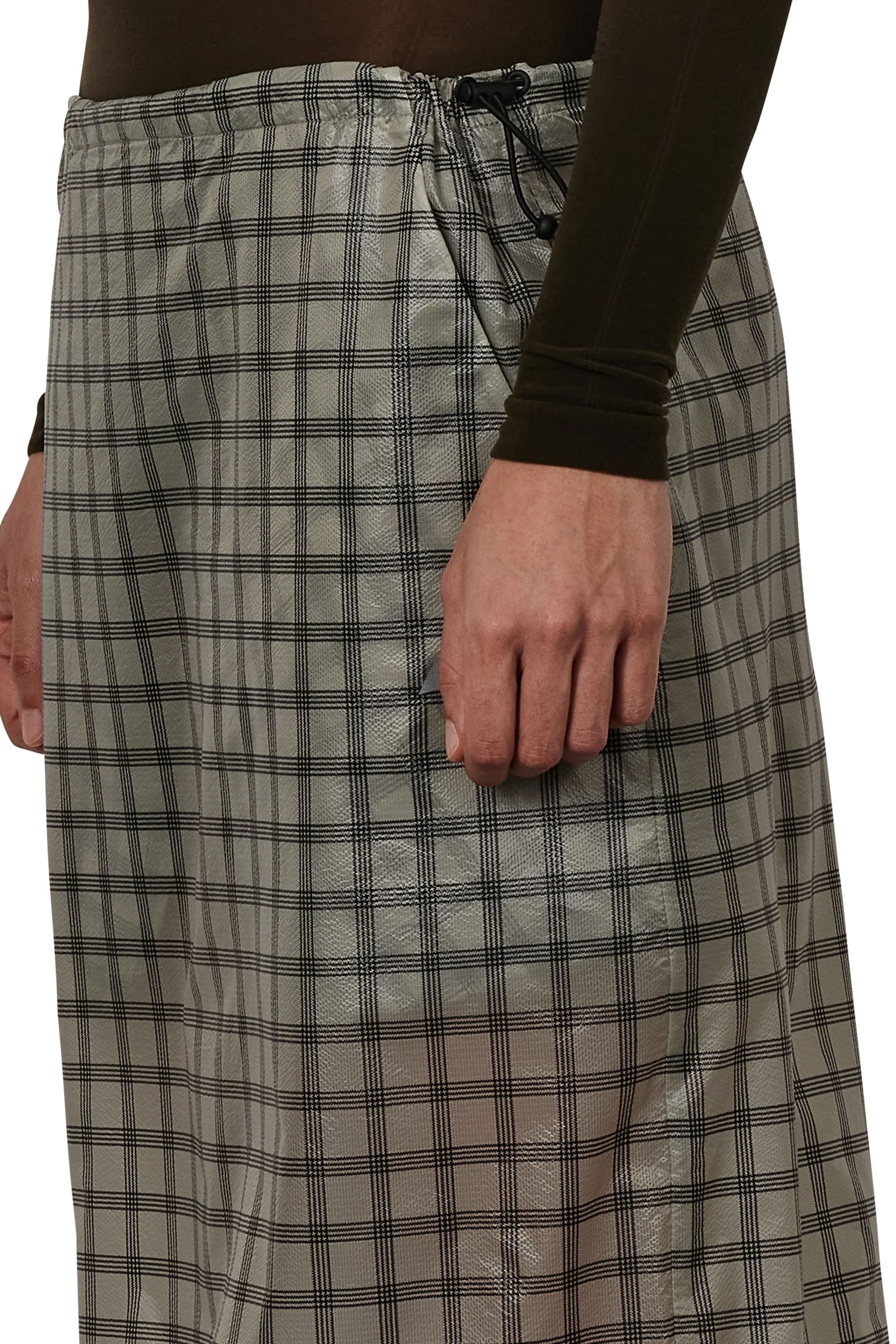 The Nia See Through Printed Check Mid Skirt available online with global shipping, and in PAM Stores Melbourne and Sydney.