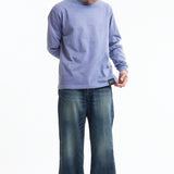 The SS26 NH PIGMENT DYED CREWNECK LS BLUE available online with global shipping, and in PAM Stores Melbourne and Sydney.