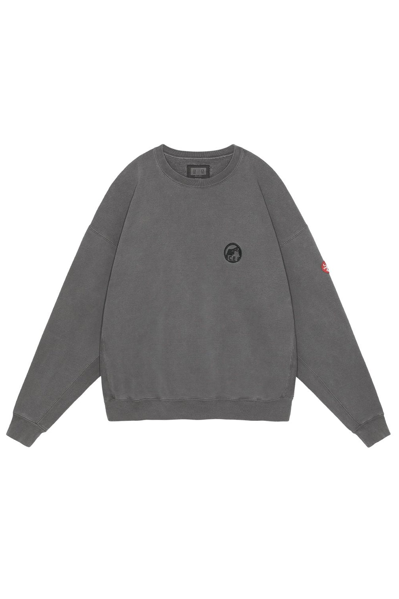 The OVERDYE PRE COG CREW NECK CHARCOAL  available online with global shipping, and in PAM Stores Melbourne and Sydney.