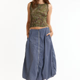 OVERDYE ANGELS TRUMPET MAXI SKIRT