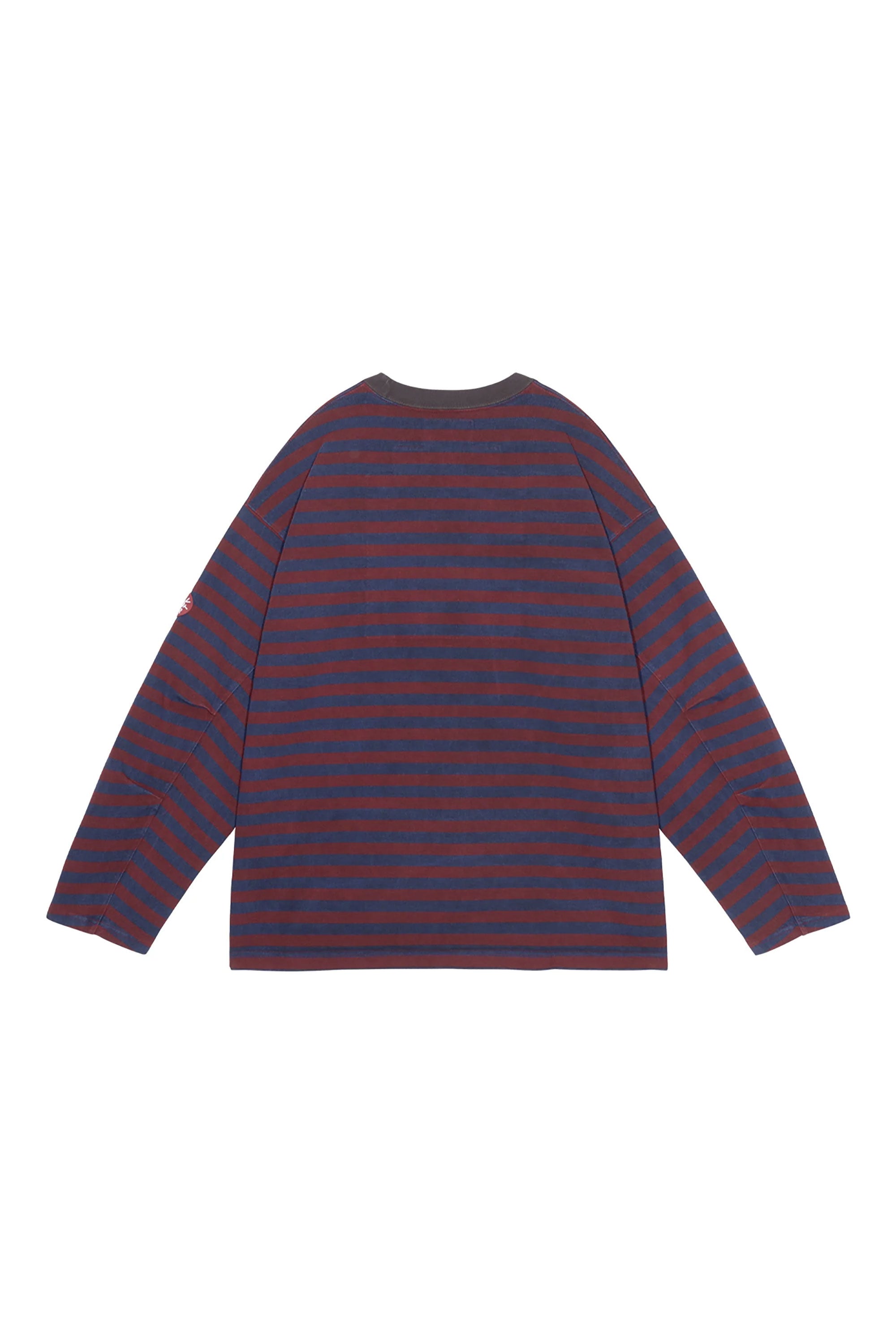 The OVERDYE STRIPE LONG SLEEVE available online with global shipping, and in PAM Stores Melbourne and Sydney.
