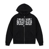 Old English Zip Hoodie Black