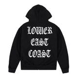 Old English Zip Hoodie Black