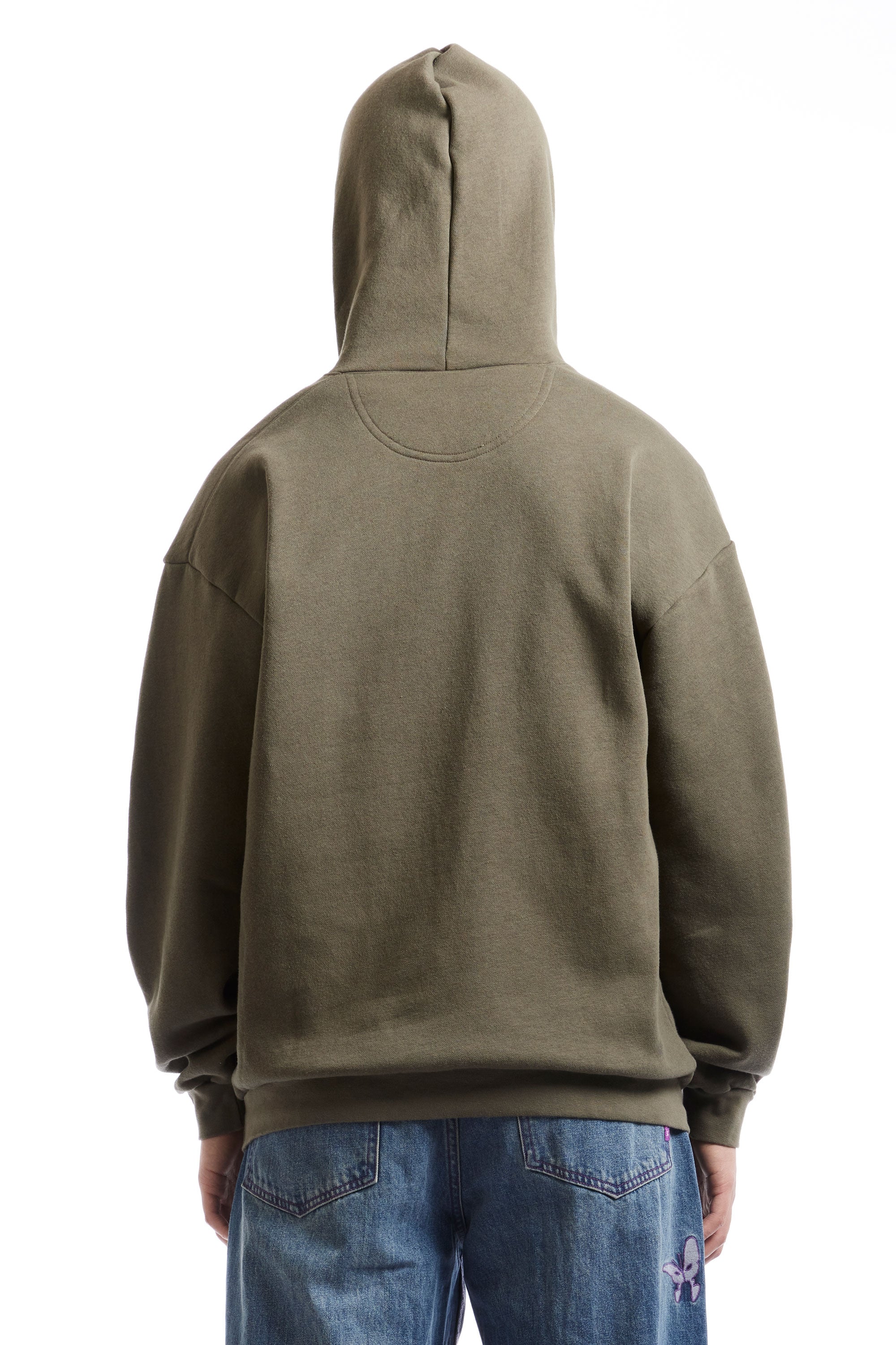 The SOUND HAZARD HOODED SWEAT OLIVE  available online with global shipping, and in PAM Stores Melbourne and Sydney.