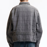 The OVERDYE FK PATTERN BUTTON JACKET CHARCOAL available online with global shipping, and in PAM Stores Melbourne and Sydney.