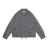 The OVERDYE FK PATTERN BUTTON JACKET CHARCOAL available online with global shipping, and in PAM Stores Melbourne and Sydney.