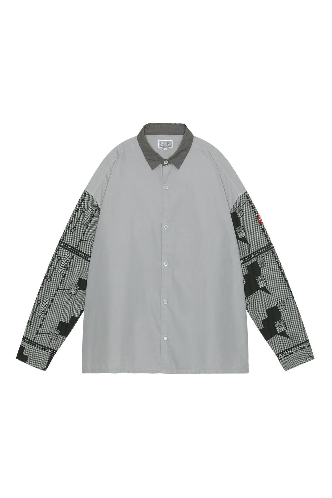 The CAV EMPT - OVERDYE GRID SLEEVE BIG SHIRT  available online with global shipping, and in PAM Stores Melbourne and Sydney.