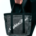 The DENIM TOTE BAG SMALL BLACK available online with global shipping, and in PAM Stores Melbourne and Sydney.