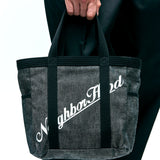 The DENIM TOTE BAG SMALL BLACK available online with global shipping, and in PAM Stores Melbourne and Sydney.