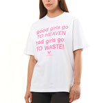 The PAM x WASTE - GOOD GIRLS TEE WHITE available online with global shipping, and in PAM Stores Melbourne and Sydney.