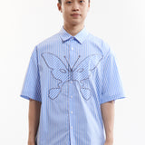 The NINGALOO STRIPED SHORT SLEEVE SHIRT available online with global shipping, and in PAM Stores Melbourne and Sydney.