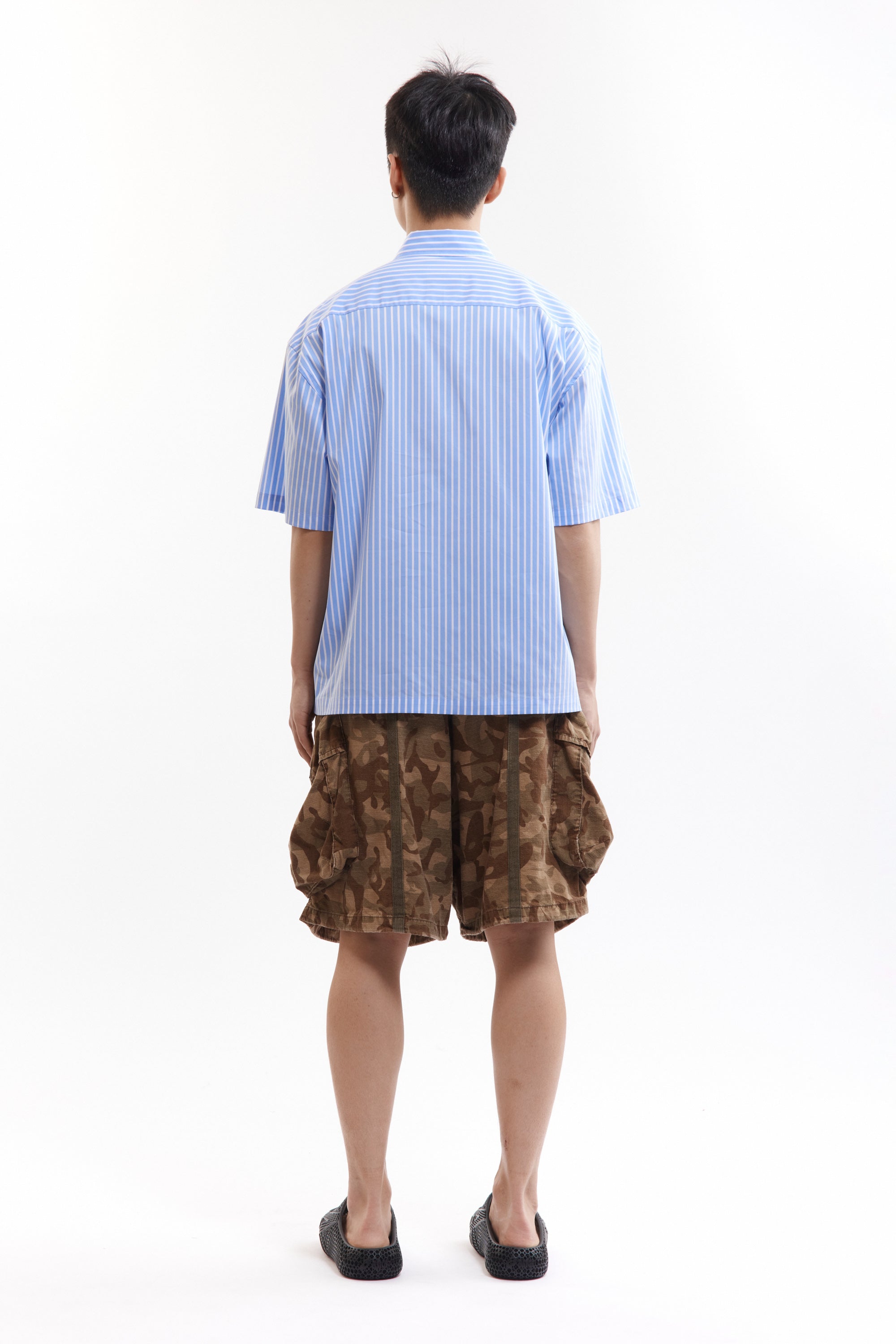 The NINGALOO STRIPED SHORT SLEEVE SHIRT available online with global shipping, and in PAM Stores Melbourne and Sydney.