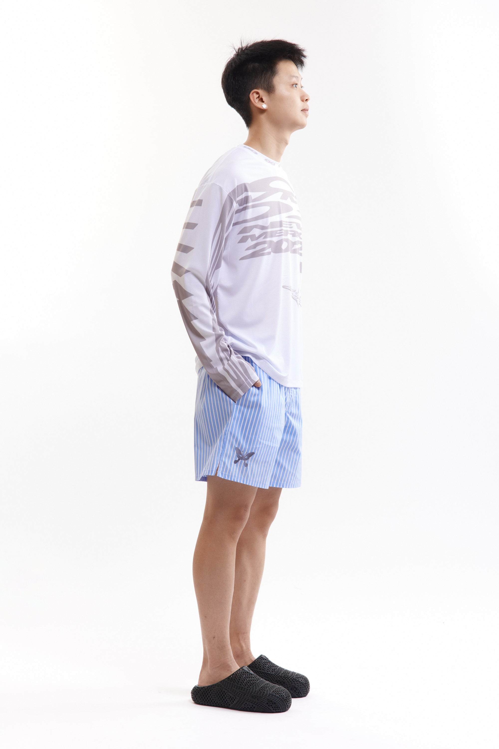 The NINGALOO STRIPED SHORTS available online with global shipping, and in PAM Stores Melbourne and Sydney.