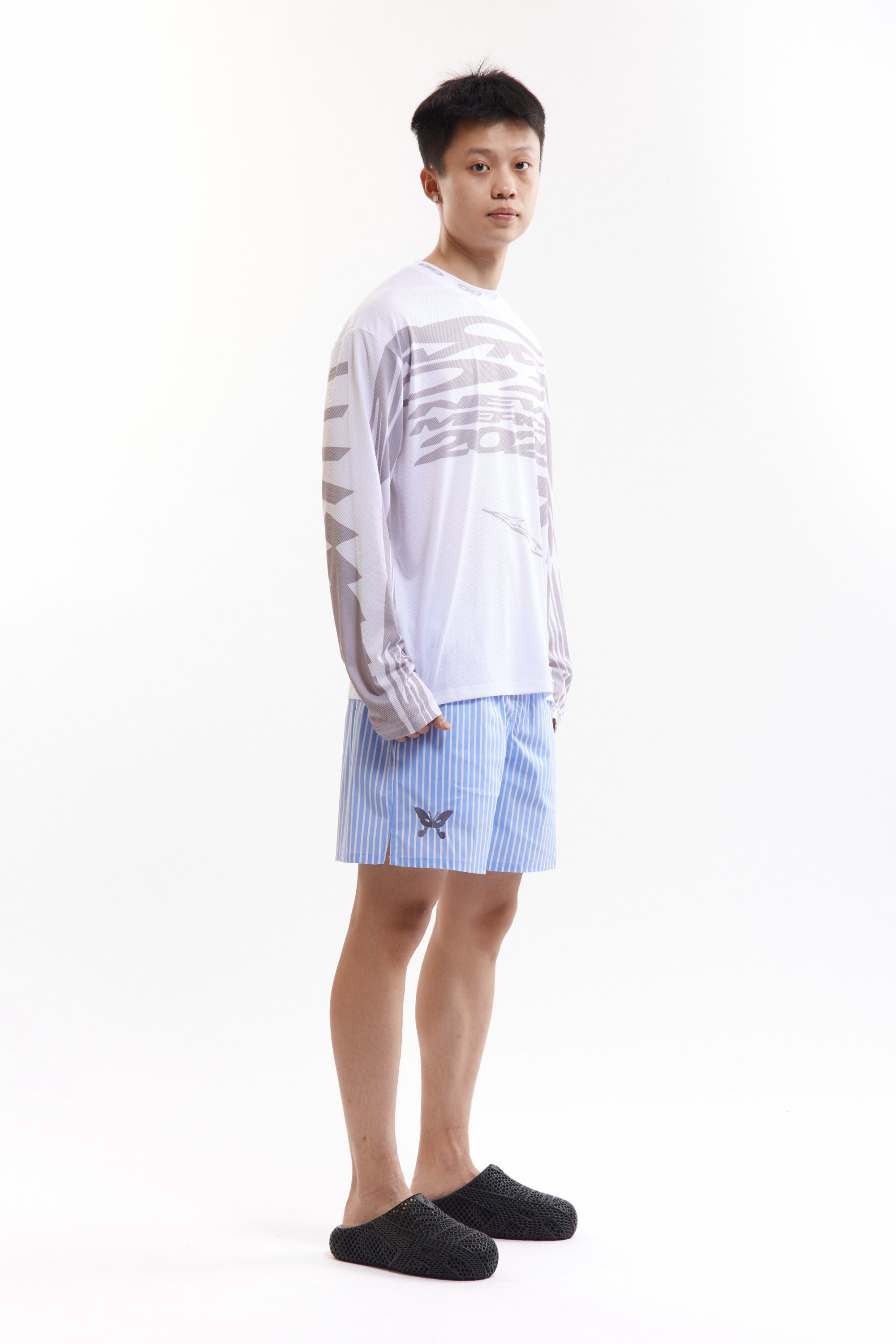 The NINGALOO STRIPED SHORTS available online with global shipping, and in PAM Stores Melbourne and Sydney.