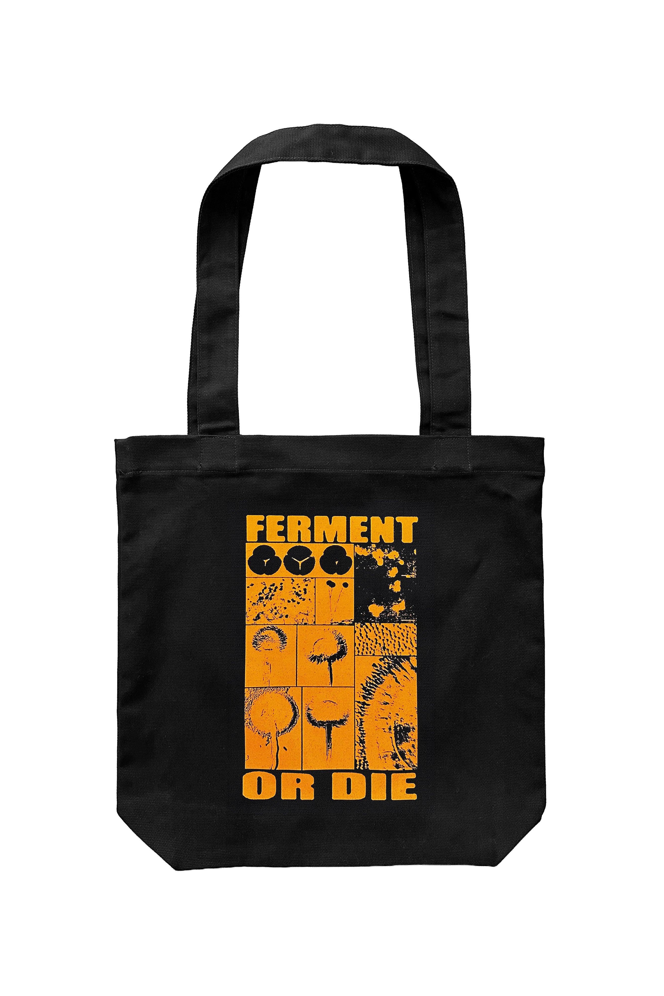 The FERMENT OR DIE Tote Bag available online with global shipping, and in PAM Stores Melbourne and Sydney.