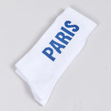 The PARIS, TEXAS SOCKS WHITE  available online with global shipping, and in PAM Stores Melbourne and Sydney.