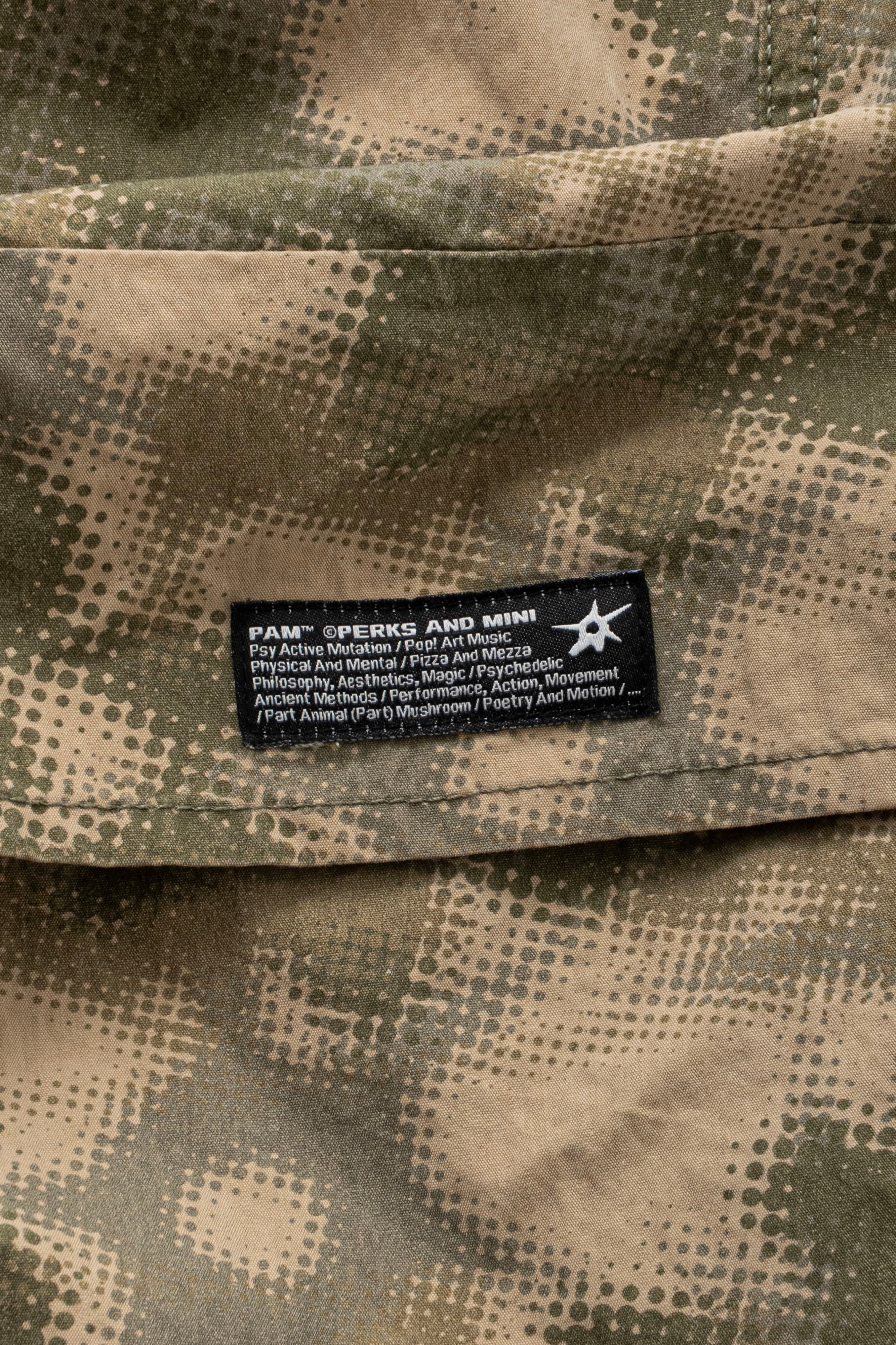 The PAM x BoTT ZIP CARGO PANT - CAMO available online with global shipping, and in PAM Stores Melbourne and Sydney.